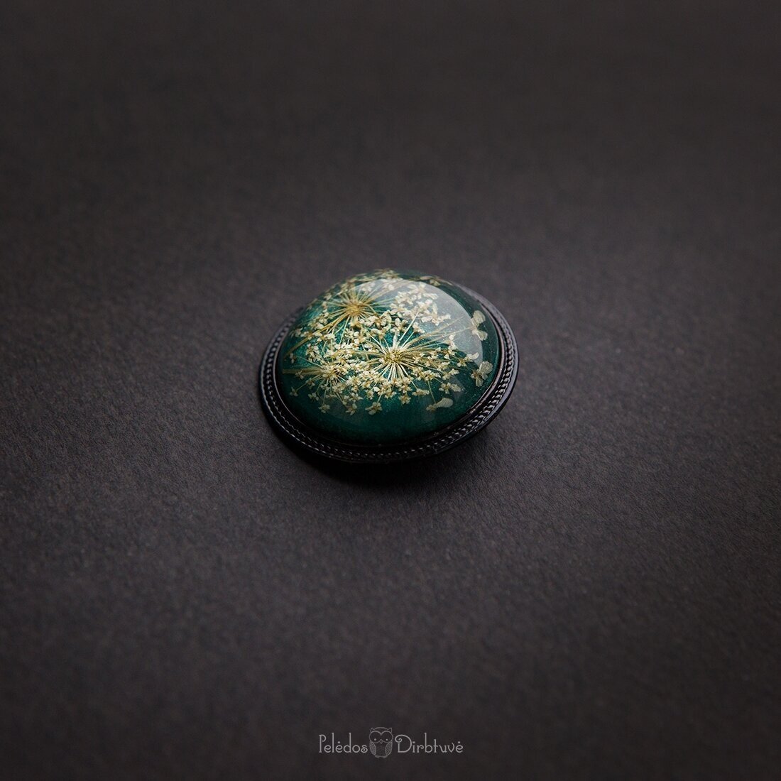 Apvali sagė "Malachito Karalienė" (37mm) (Sferinė kompozicija) 3