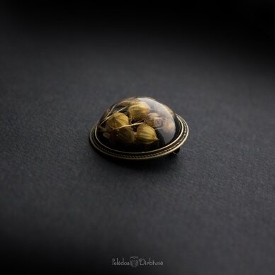 Apvali juoda sagė "Linai" (37mm) 5
