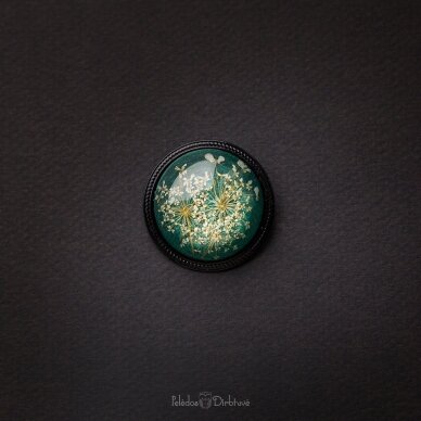 Apvali sagė "Malachito Karalienė" (37mm) (Sferinė kompozicija)