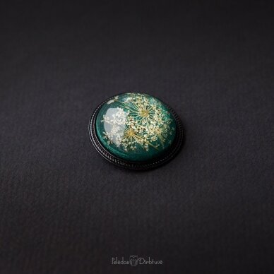 Apvali sagė "Malachito Karalienė" (37mm) (Sferinė kompozicija) 4