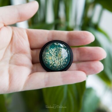 Apvali sagė "Malachito Karalienė" (37mm) (Sferinė kompozicija) 2