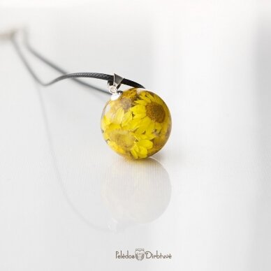 Geltonas pakabukas-burbulas "Gėlių Energija" (25mm) (Du viename) 5