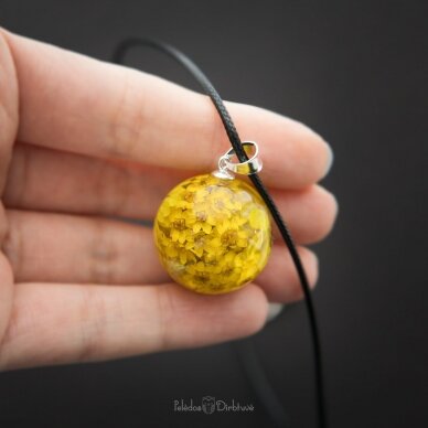 Geltonas pakabukas-burbulas "Gėlių Energija" (25mm) (Du viename) 4