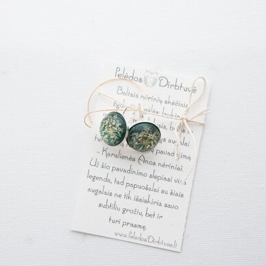 Itališko sidabro auskarai "Malachito Karalienė" (15mm) 4 Itališko sidabro auskarai "Malachito Karalienė" (15mm) 4