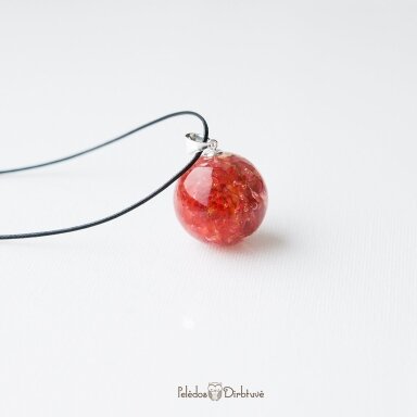 Pakabukas-burbulas "Strawberry" (25mm, sidabras) Pakabukas-burbulas "Strawberry" (25mm, sidabras)