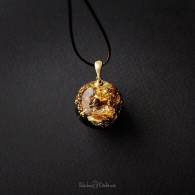 Pakabukas-burbulas "Gold" (Juodai-auksinis, 25mm) 1