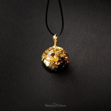 Pakabukas-burbulas "Gold" (Juodai-auksinis, 25mm) 3
