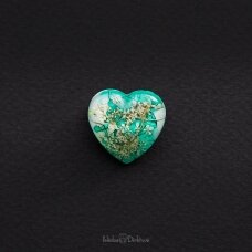Sagė-Širdelė "Meilė Gamtai: Smaragdiniai Raštai"