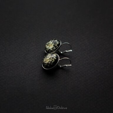 Sidabriniai auskarai "Black Queen" (15mm) Sidabriniai auskarai "Black Queen" (15mm)